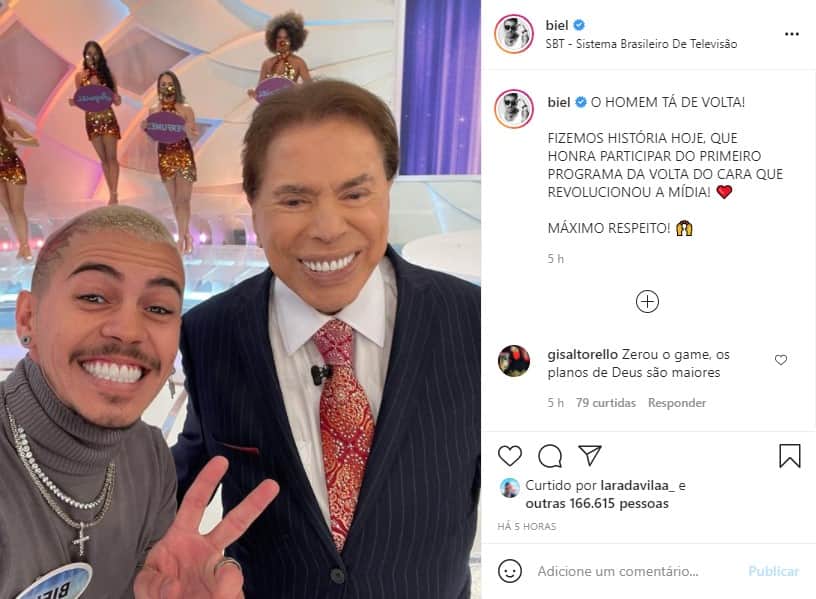 Silvio Santos e Biel (Foto: Reprodução) Silvio Santos e Biel (Foto: Reprodução)