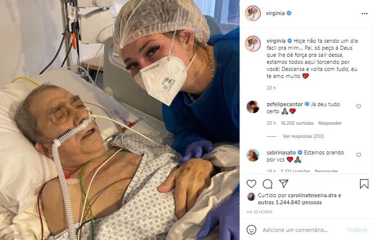 Virgínia Fonseca, esposa de Zé Felipe, ao lado do pai (Foto: Reprodução/Instagram)