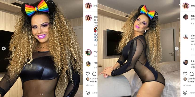 Viviane Araújo posou com um look justíssimo para comemorar do orgulho LGBTQIA+ (Foto: Reprodução) Viviane Araújo posou com um look justíssimo para comemorar do orgulho LGBTQIA+ (Foto: Reprodução)