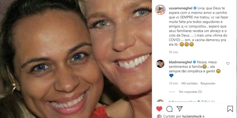 Xuxa se despede de fã após morte ocasionada pela Covid-19 (Foto: Reprodução) Xuxa se despede de fã após morte ocasionada pela Covid-19 (Foto: Reprodução)