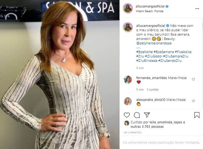 Zilu mandou recado em meio a guerra com Zezé Di Camargo (Foto: Reprodução/Instagram) Zilu mandou recado em meio a guerra com Zezé Di Camargo (Foto: Reprodução/Instagram)