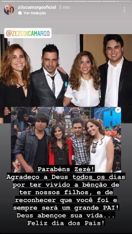 Zilu Godói fez questão de homenagear Zezé Di Camargo (Foto: Reprodução) Zilu Godói fez questão de homenagear Zezé Di Camargo (Foto: Reprodução)
