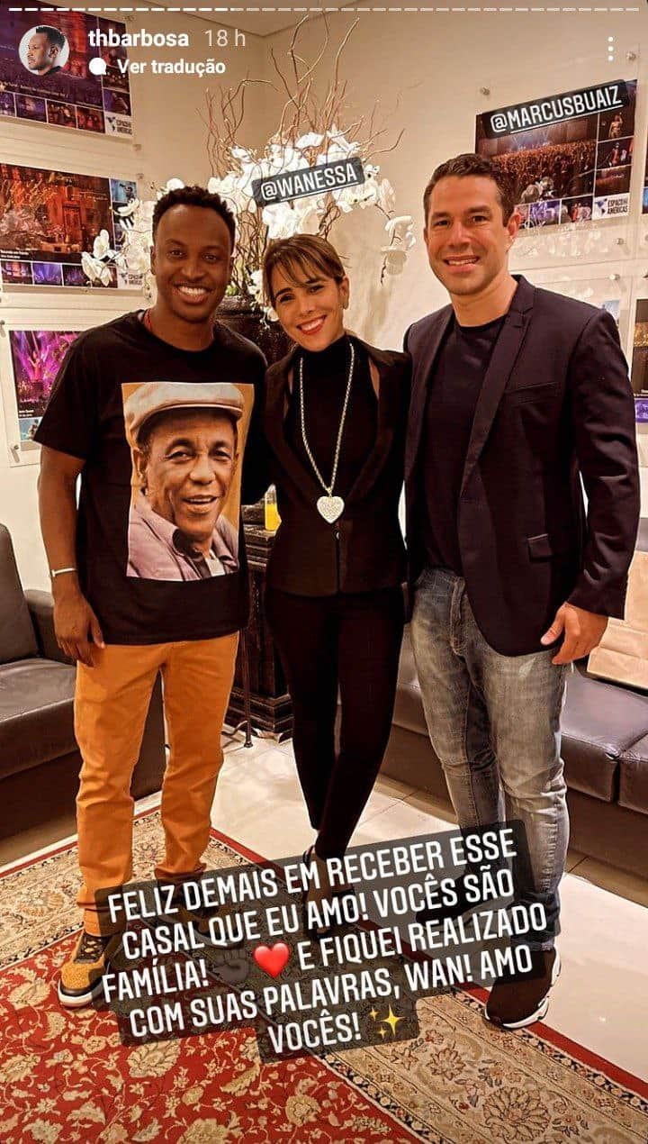 Thiaguinho, Wnaessa e Marcus Buaiz (Foto: Reprodução) Thiaguinho, Wnaessa e Marcus Buaiz (Foto: Reprodução)