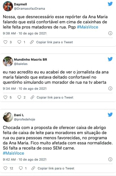 Repórter de Ana Maria é criticado por reportagem (Reprodução) Repórter de Ana Maria é criticado por reportagem (Reprodução)