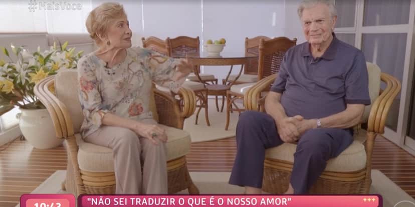 Ana Maria transmite entrevista de Glória Menezes e Tarcísio Meire (Reprodução) Ana Maria transmite entrevista de Glória Menezes e Tarcísio Meire (Reprodução)
