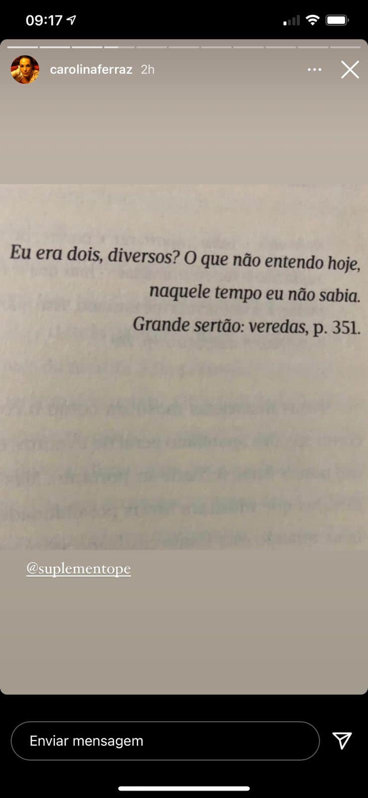 Carolina Ferraz manda recado nas redes sociais (Reprodução) Carolina Ferraz manda recado nas redes sociais (Reprodução)