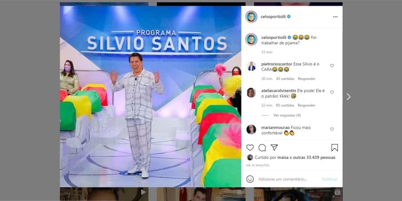 Celso Portiolli manda recado para Silvio Santos (Reprodução) Celso Portiolli manda recado para Silvio Santos (Reprodução)