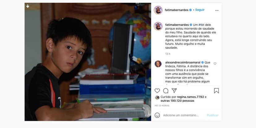 Fátima Bernardes expõe filhos (Reprodução) Fátima Bernardes expõe filhos (Reprodução)