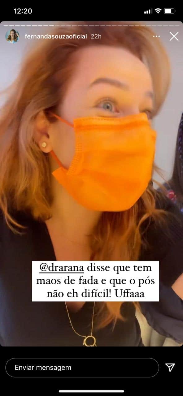 Fernanda Souza expõe medo de tirar o dente (Reprodução) Fernanda Souza expõe medo de tirar o dente (Reprodução)