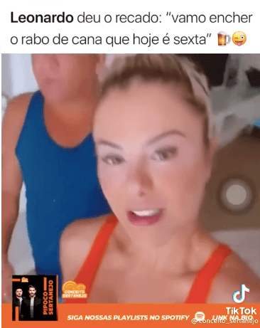 De acordo com Leonardo, sexta-feira é dia de beber (Reprodução) De acordo com Leonardo, sexta-feira é dia de beber (Reprodução)
