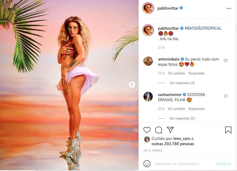 Publicação de Pabllo Vittar (Imagem: Reprodução) Publicação de Pabllo Vittar (Imagem: Reprodução)