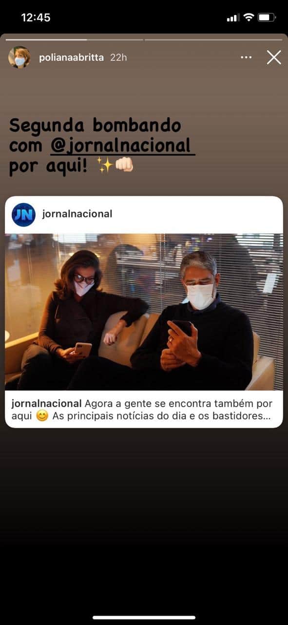 Poliana Abritta manda recado para Bonner e Renata (Reprodução) Poliana Abritta manda recado para Bonner e Renata (Reprodução)