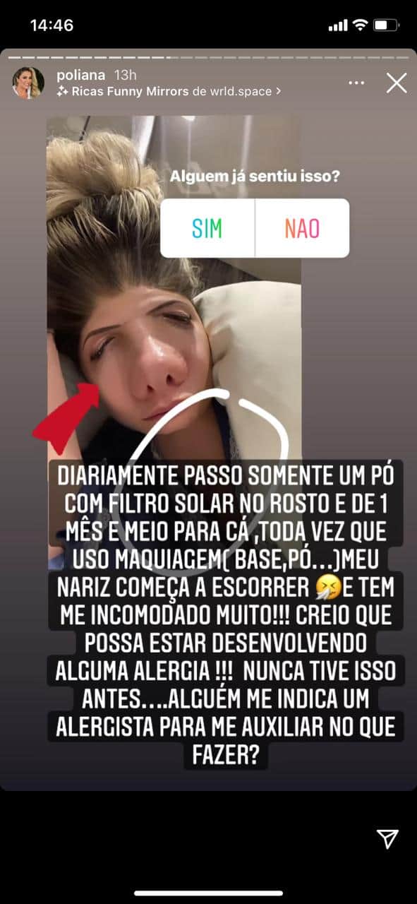 Poliana Rocha surge desfigurada (Reprodução) Poliana Rocha surge desfigurada (Reprodução)
