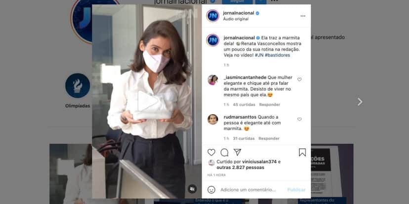 Renata Vasconcellos mostra o que faz nos bastidores da Rede Globo (Reprodução) Renata Vasconcellos mostra o que faz nos bastidores da Rede Globo (Reprodução)