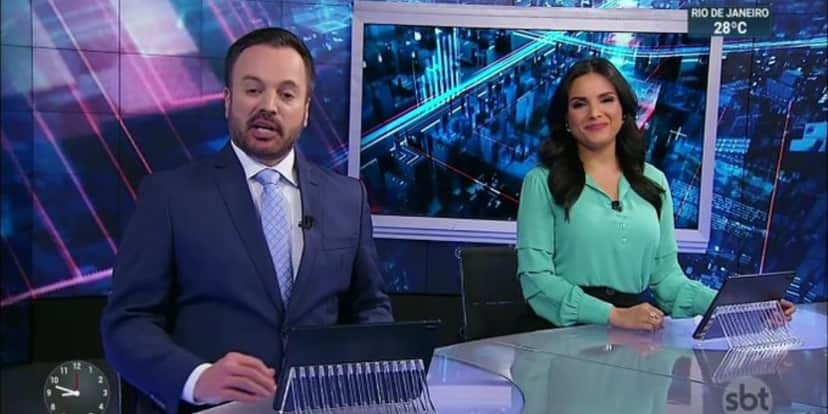 SBT Brasil quase teve explosão de telão ao vivo e telejornal foi encerrado às pressas (Foto: Reprodução) SBT Brasil quase teve explosão de telão ao vivo e telejornal foi encerrado às pressas (Foto: Reprodução)