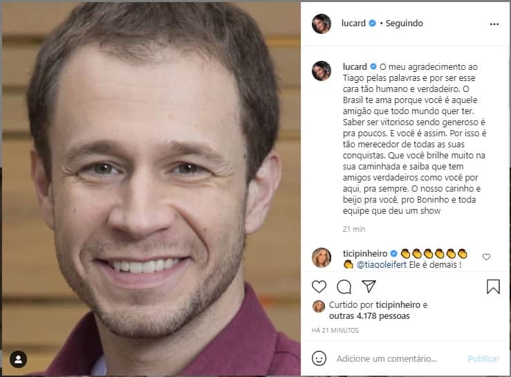 Tiago Leifert Luciana Cardoso e Faustão Tiago Leifert Luciana Cardoso e Faustão