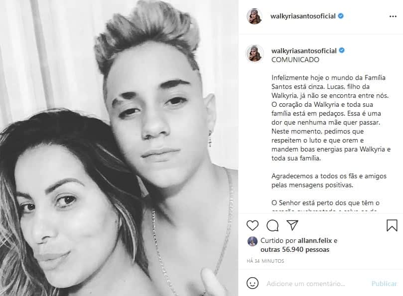 Publicação do perfil de Wakyria Santos no Instagram (Foto: Reprodução) Publicação do perfil de Wakyria Santos no Instagram (Foto: Reprodução)
