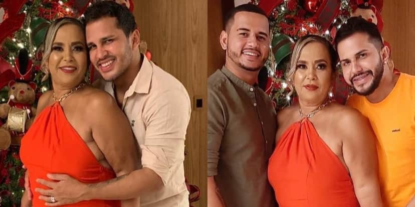 Telma Guimarães com os filhos Lucas, Babal e Thiago (Foto: Reprodução/Instagram) Telma Guimarães com os filhos Lucas, Babal e Thiago (Foto: Reprodução/Instagram)