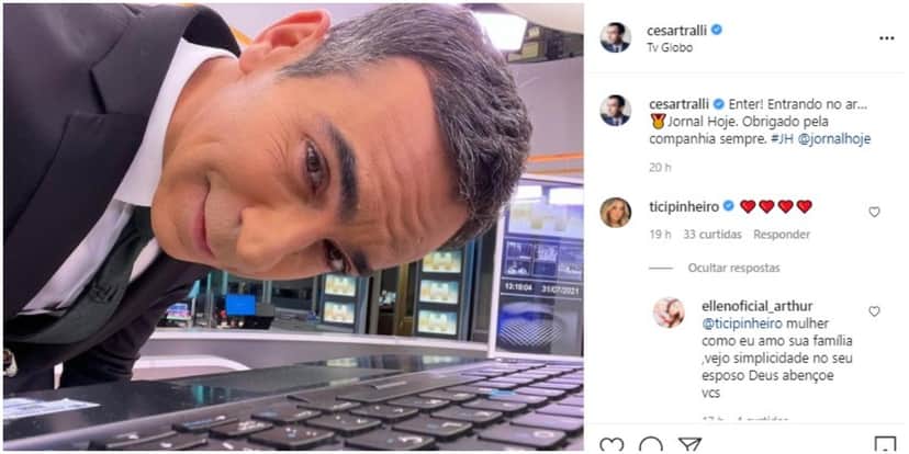 César Tralli no Instagram César Tralli no Instagram
