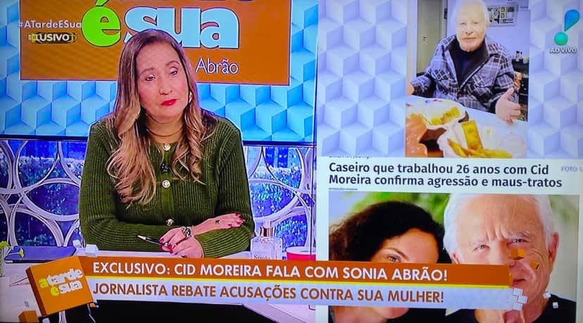 Cid Moreira vai à Sonia Abrão, após funcionário dizer que ele apanhou de esposa: "Lutando até morrer" Cid Moreira vai à Sonia Abrão, após funcionário dizer que ele apanhou de esposa: "Lutando até morrer"