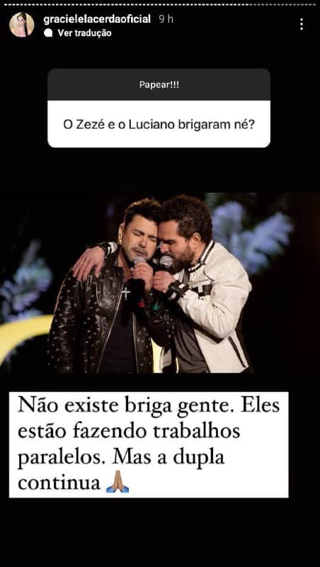 "Acabou", Zezé expõe prova de fim com Luciano, anuncia nova fase da carreira e confirma: "Do jeito que eu quero" "Acabou", Zezé expõe prova de fim com Luciano, anuncia nova fase da carreira e confirma: "Do jeito que eu quero"