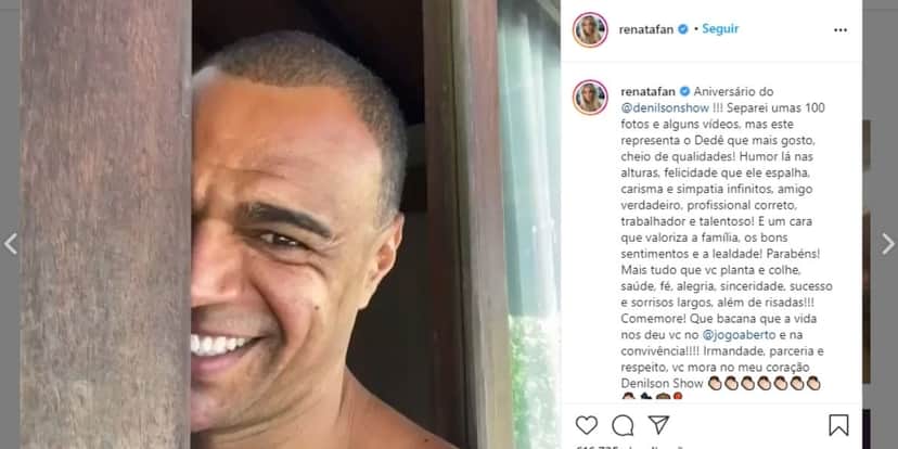 "A vida nos deu", Renata Fan declara amor por Denílson em anúncio e vídeo comprova relação dos comentaristas "A vida nos deu", Renata Fan declara amor por Denílson em anúncio e vídeo comprova relação dos comentaristas