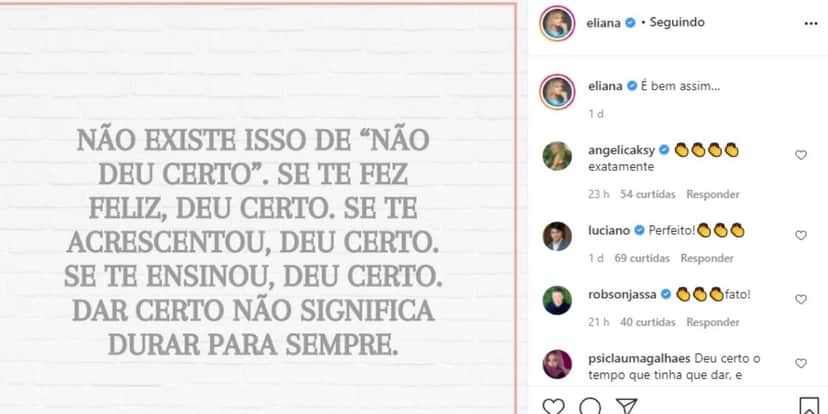 "Não deu certo", Eliana entrega desfecho após expor saída do SBT e confirma: "Eu precisei" "Não deu certo", Eliana entrega desfecho após expor saída do SBT e confirma: "Eu precisei"