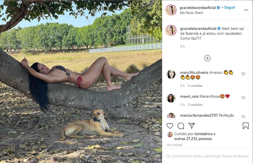 Graciele Lacerda ostenta boa forma em foto quente (Foto: Reprodução) Graciele Lacerda ostenta boa forma em foto quente (Foto: Reprodução)