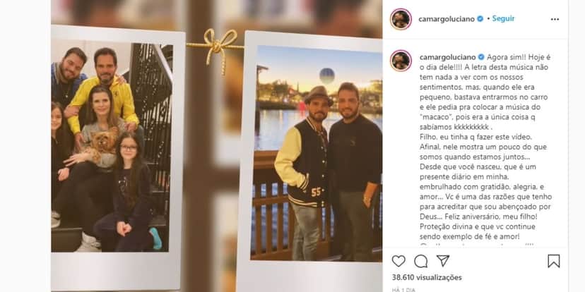 "Um presente", Luciano Camargo declara amor por rapaz, entrega tudo em textão e confirma: "Estamos juntos" "Um presente", Luciano Camargo declara amor por rapaz, entrega tudo em textão e confirma: "Estamos juntos"