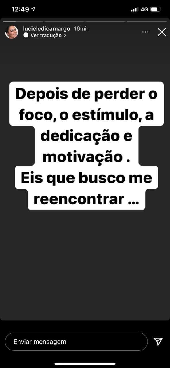 Luciele Di Camargo faz anúncio após separação de Denílson - Reprodução Luciele Di Camargo faz anúncio após separação de Denílson - Reprodução