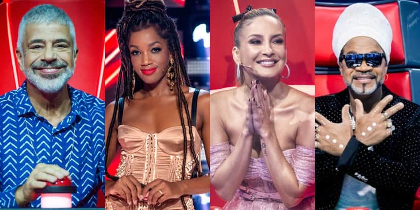 Lulu Santos, Iza, Claudia Leitte e Carlinhos Brown serão jurados fixos do "The Voice Brasil" (Foto: Reprodução/TV Globo) Lulu Santos, Iza, Claudia Leitte e Carlinhos Brown serão jurados fixos do "The Voice Brasil" (Foto: Reprodução/TV Globo)