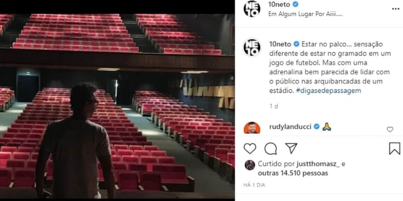 Após sair do Donos da Bola, Neto é flagrado em palco fora da Band e confirma nova fase: "Sensação diferente" Após sair do Donos da Bola, Neto é flagrado em palco fora da Band e confirma nova fase: "Sensação diferente"