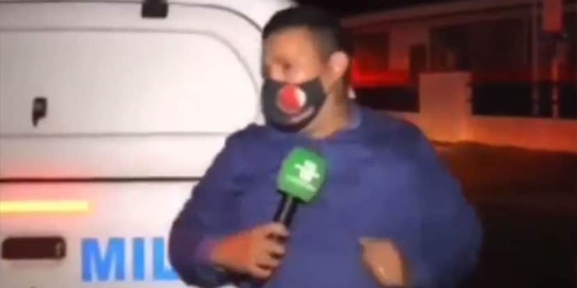 Repórter é atropelado pela polícia em gravação para jornal (Foto: Reprodução) Repórter é atropelado pela polícia em gravação para jornal (Foto: Reprodução)