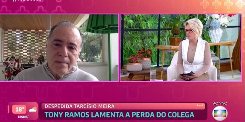 Ana Maria tem sua morte dita ao vivo na Globo e Tony Ramos invade programação aos prantos: "Amiga" Ana Maria tem sua morte dita ao vivo na Globo e Tony Ramos invade programação aos prantos: "Amiga"