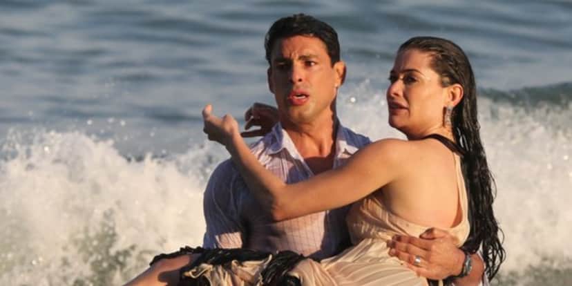 Cauã Reymond e Alinne Moraes nas gravações de "Um Lugar ao Sol", na fila de exibição de novelas da Globo (Foto: AgNews) Cauã Reymond e Alinne Moraes nas gravações de "Um Lugar ao Sol", na fila de exibição de novelas da Globo (Foto: AgNews)
