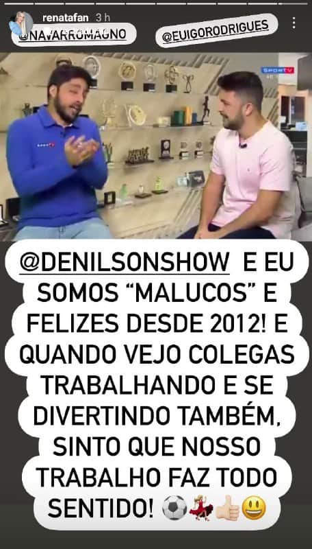 Apresentadora se declarou ao ex-jogador (Foto: Reprodução) Apresentadora se declarou ao ex-jogador (Foto: Reprodução)