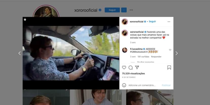 Xororó sai de casa para passeio e recebe recado de Lucas Lima (Reprodução) Xororó sai de casa para passeio e recebe recado de Lucas Lima (Reprodução)