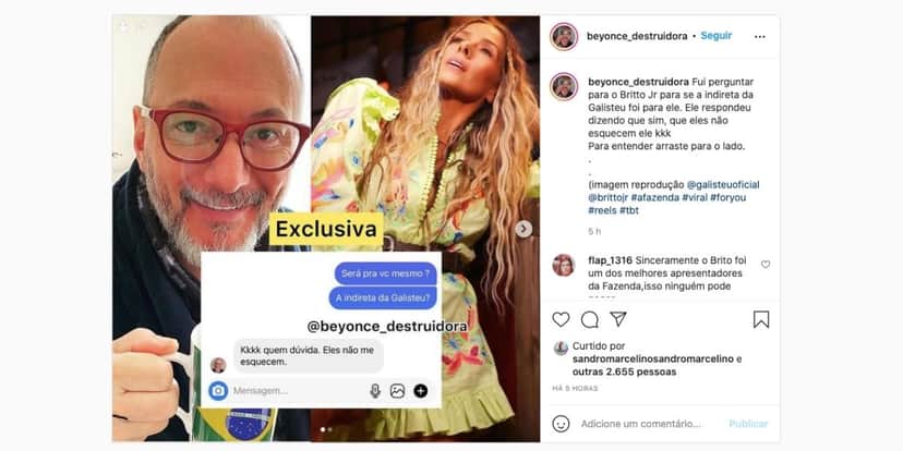 Adriane Galisteu manda recado para Britto (Reprodução) Adriane Galisteu manda recado para Britto (Reprodução)