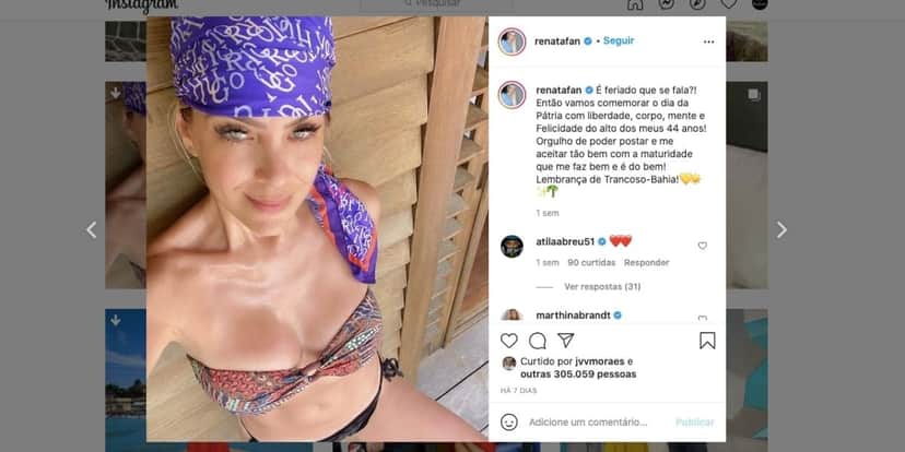 Renata Fan esbanja ousadia nas redes (Reprodução) Renata Fan esbanja ousadia nas redes (Reprodução)