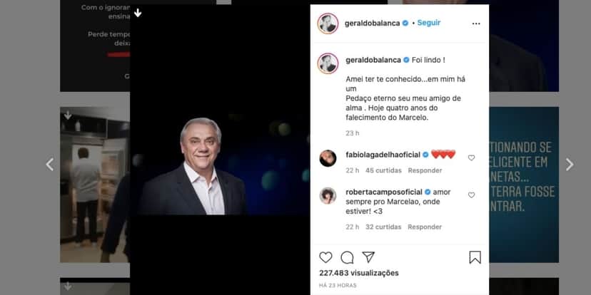 Perda irreparável de Geraldo Luís (Reprodução) Perda irreparável de Geraldo Luís (Reprodução)