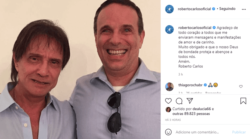 Filho de Roberto Carlos faleceu e cantor fala pela primeira vez (Foto: Reprodução) Filho de Roberto Carlos faleceu e cantor fala pela primeira vez (Foto: Reprodução)