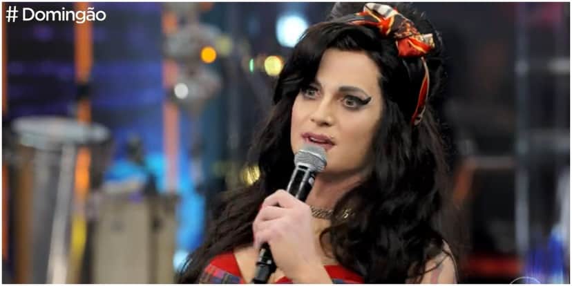 Fiuk encarnou Amy Winehouse no Domingão - Foto: Reprodução Fiuk encarnou Amy Winehouse no Domingão - Foto: Reprodução
