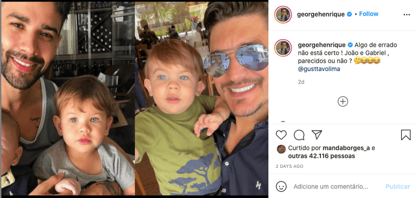 Sertanejo compara filho com herdeiros de Andressa Suita e Gusttavo Lima - Reprodução Sertanejo compara filho com herdeiros de Andressa Suita e Gusttavo Lima - Reprodução