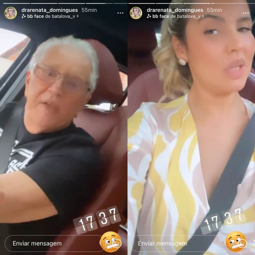 Carlos Alberto de Nóbrega brincou com Renata Domingues nas redes sociais (Foto: Reprodução/Instagram) Carlos Alberto de Nóbrega brincou com Renata Domingues nas redes sociais (Foto: Reprodução/Instagram)