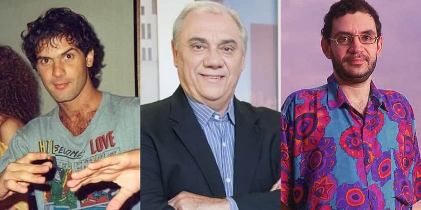 Cazuza, Marcelo Rezende e Renato Russo (Foto: Reprodução/Record) Cazuza, Marcelo Rezende e Renato Russo (Foto: Reprodução/Record)