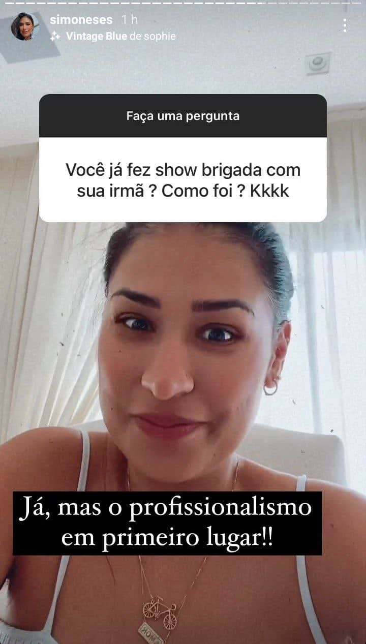 Simone falou sobre atrito com Simaria (Foto: Reprodução) Simone falou sobre atrito com Simaria (Foto: Reprodução)