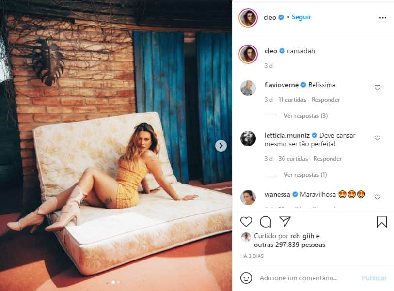 Cleo Pires arreganha as pernas e deixa o que não devia de fora - Foto: Reprodução Cleo Pires arreganha as pernas e deixa o que não devia de fora - Foto: Reprodução