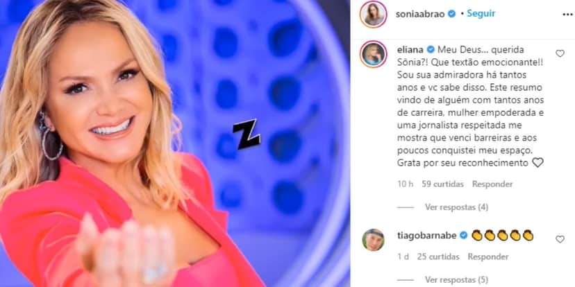 "Precisou até de terapia", Sonia Abrão escancara sobre Eliana, dá recado à loira e confirma: "Amadurecer" "Precisou até de terapia", Sonia Abrão escancara sobre Eliana, dá recado à loira e confirma: "Amadurecer"