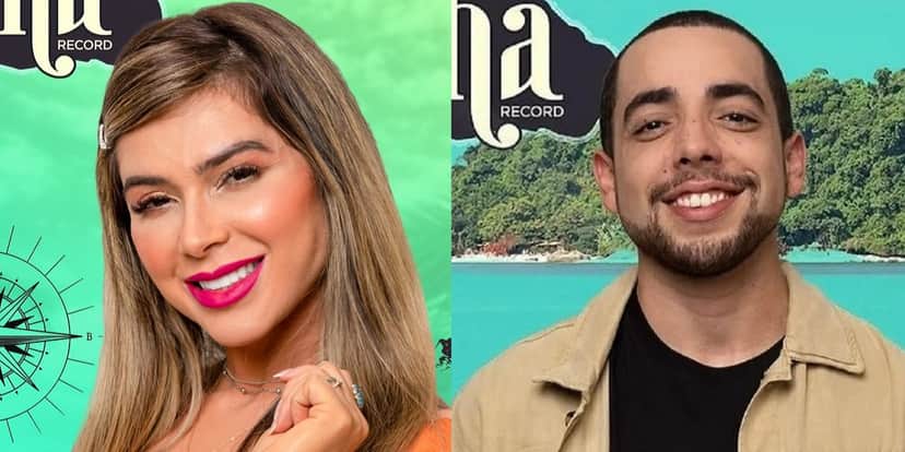 Nadja Pessoa se irrita com Lucas Selfie no Ilha Record (Foto: Divulgação/Record) Nadja Pessoa se irrita com Lucas Selfie no Ilha Record (Foto: Divulgação/Record)