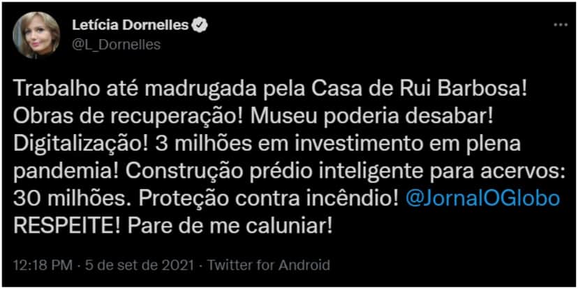 Letícia Dornelles detonou em matéria - Foto: Reprodução Letícia Dornelles detonou em matéria - Foto: Reprodução